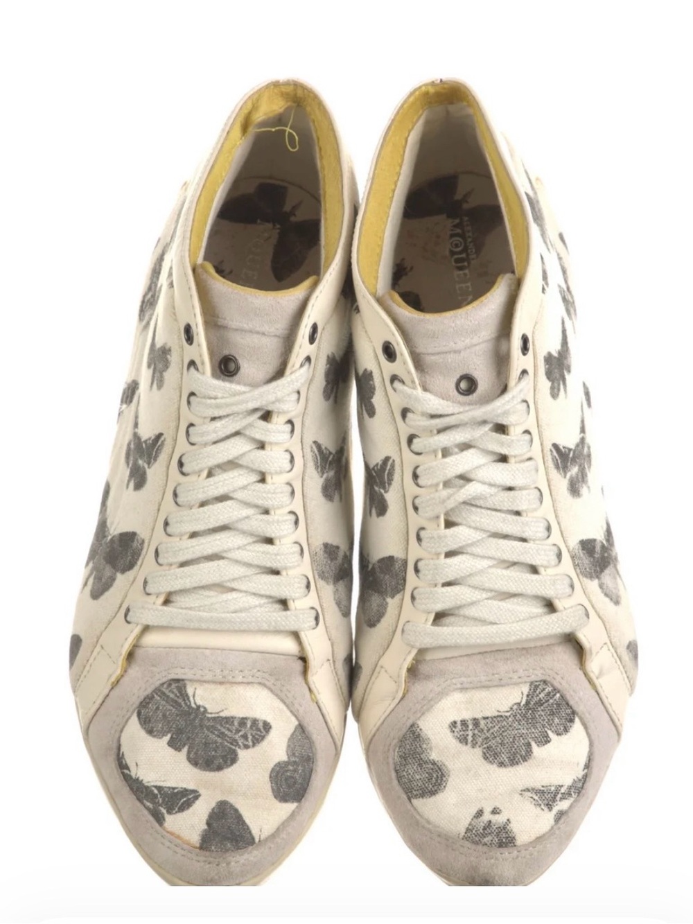 Alexander McQueen x Puma Butterfly-Print Women's High-Top Sneaker in Off-White 8 - Picture 3 of 5